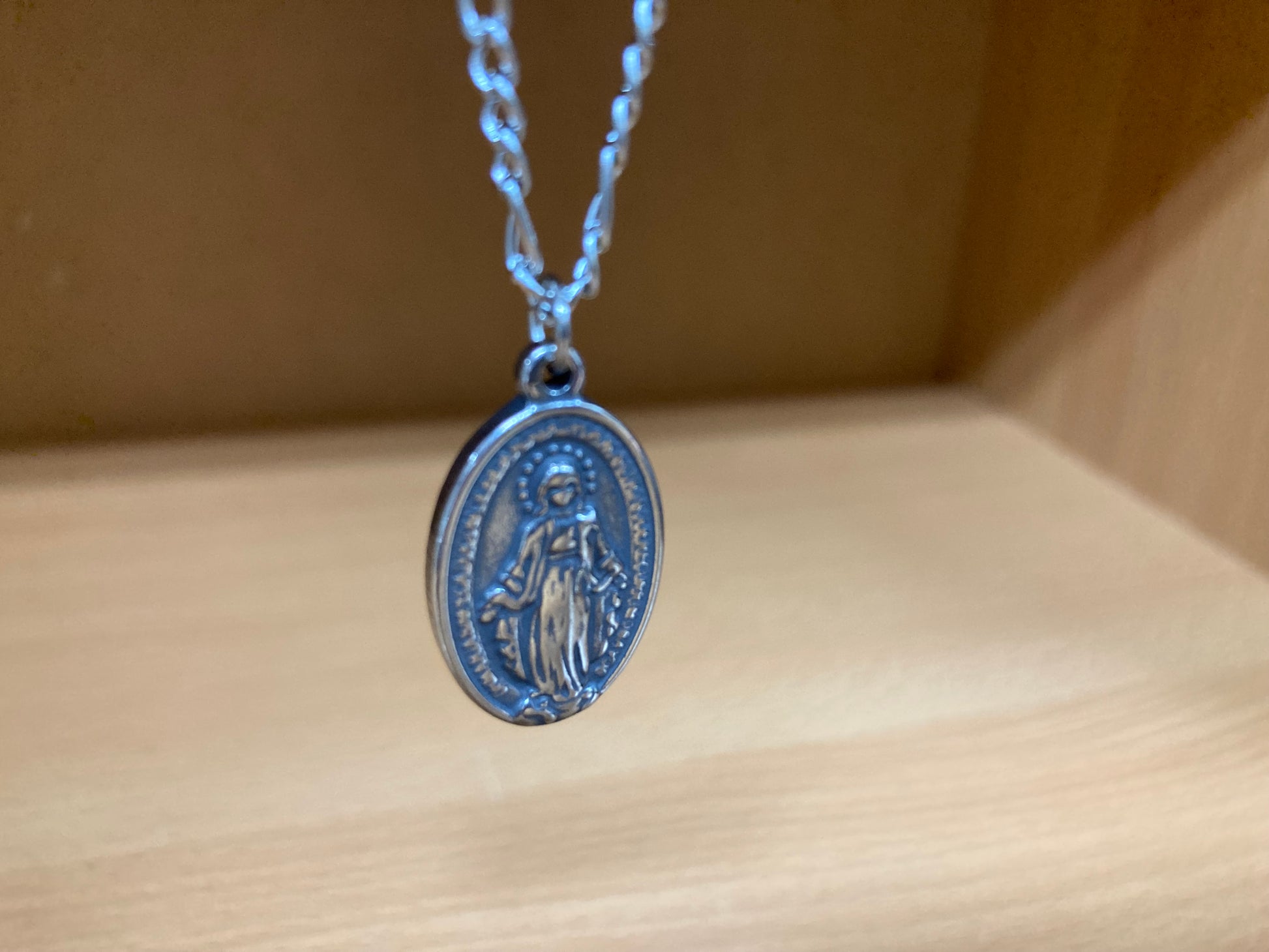 Tiny Treasures Seoul - Surgical Steel Mary Medal Pendant Necklace