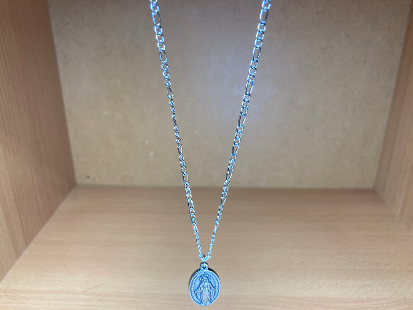 Tiny Treasures Seoul - Surgical Steel Mary Medal Pendant Necklace