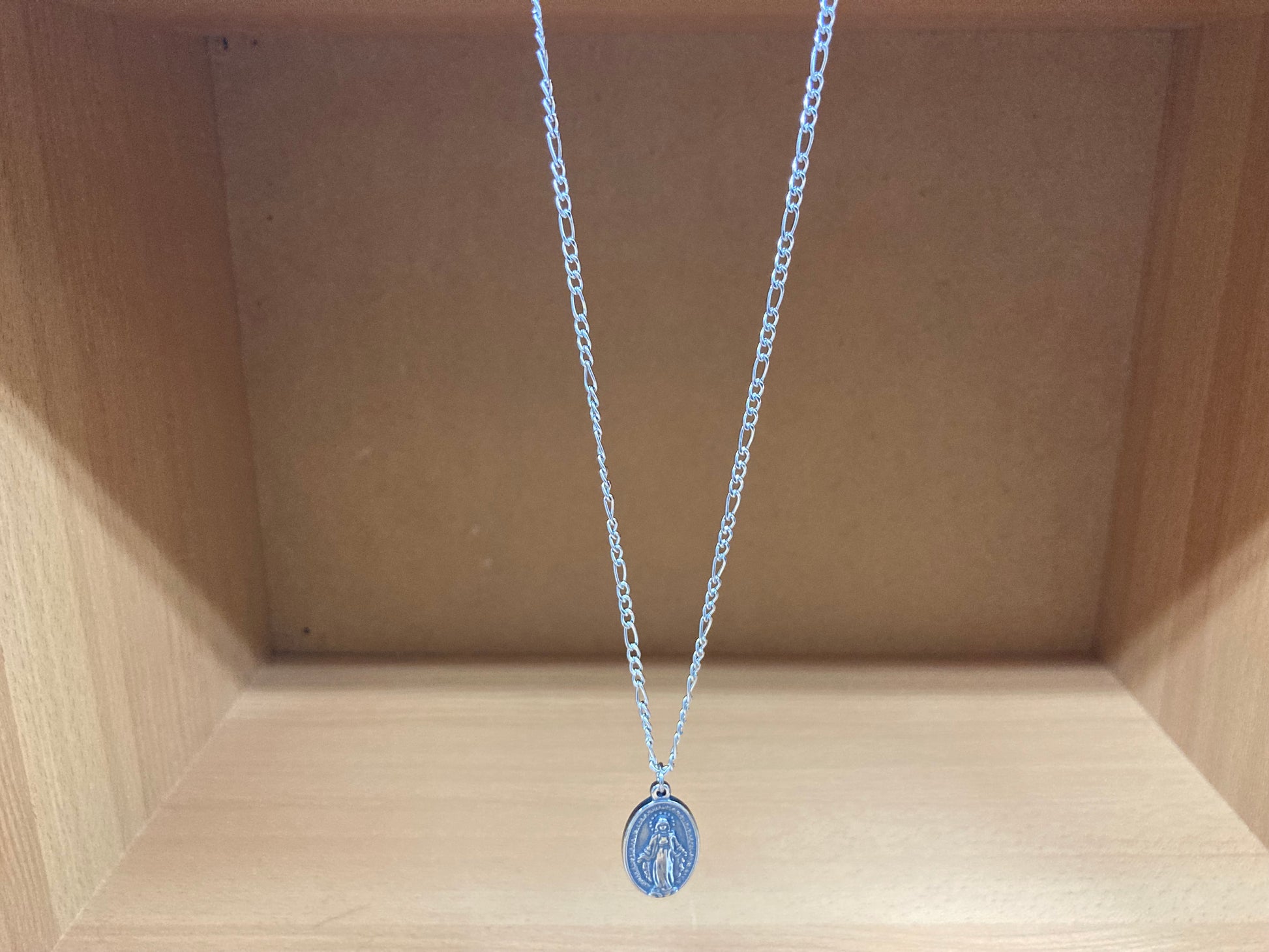 Tiny Treasures Seoul - Surgical Steel Mary Medal Pendant Necklace