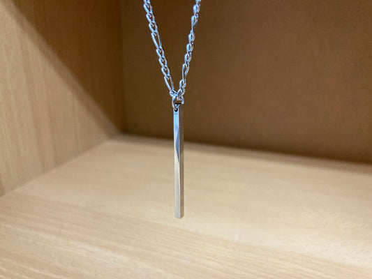 Tiny Treasures Seoul - Surgical Steel Slim Bar Figaro Chain Necklace