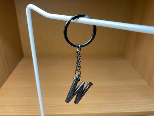 Vintage Initial W Key Chain