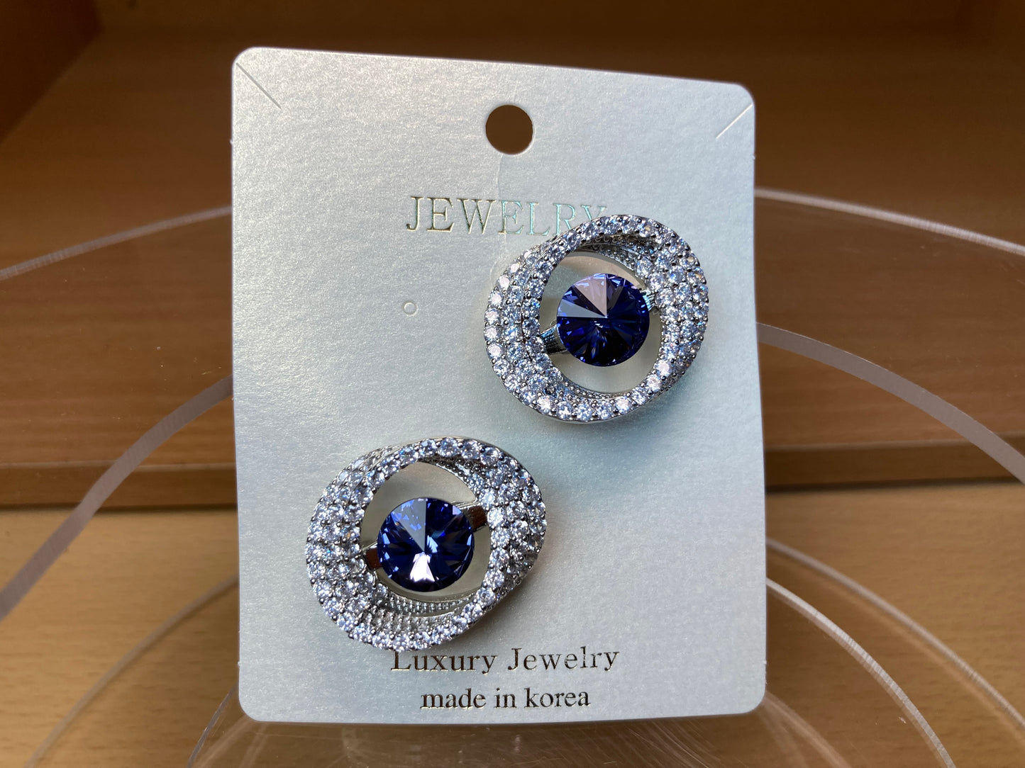 Tiny Treasures Seoul - Violet Swarovski Crystal Oval Brooch Set (2 Pieces)