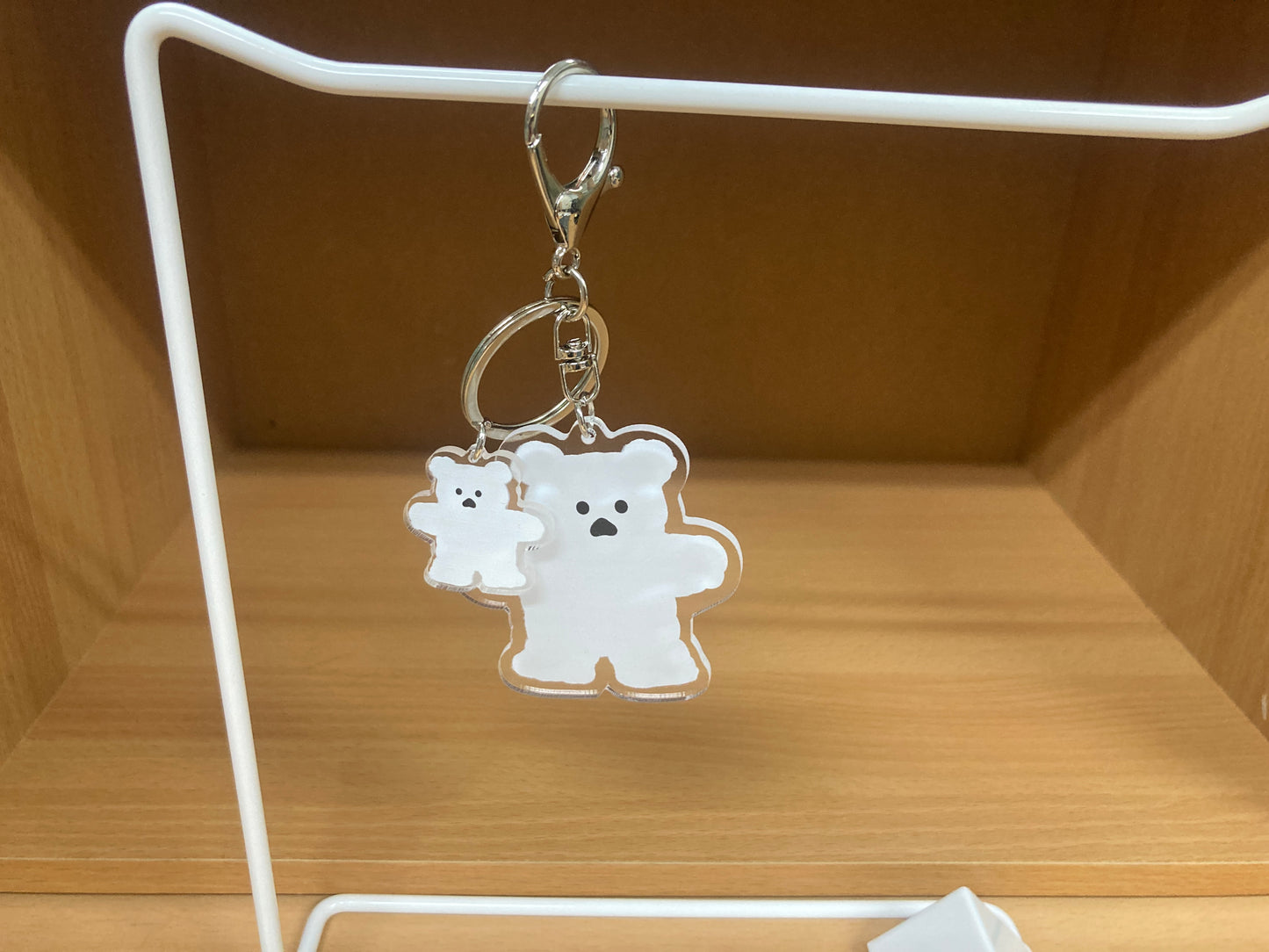 Tiny Treasures Seoul - White Bear Acrylic Keychain 3