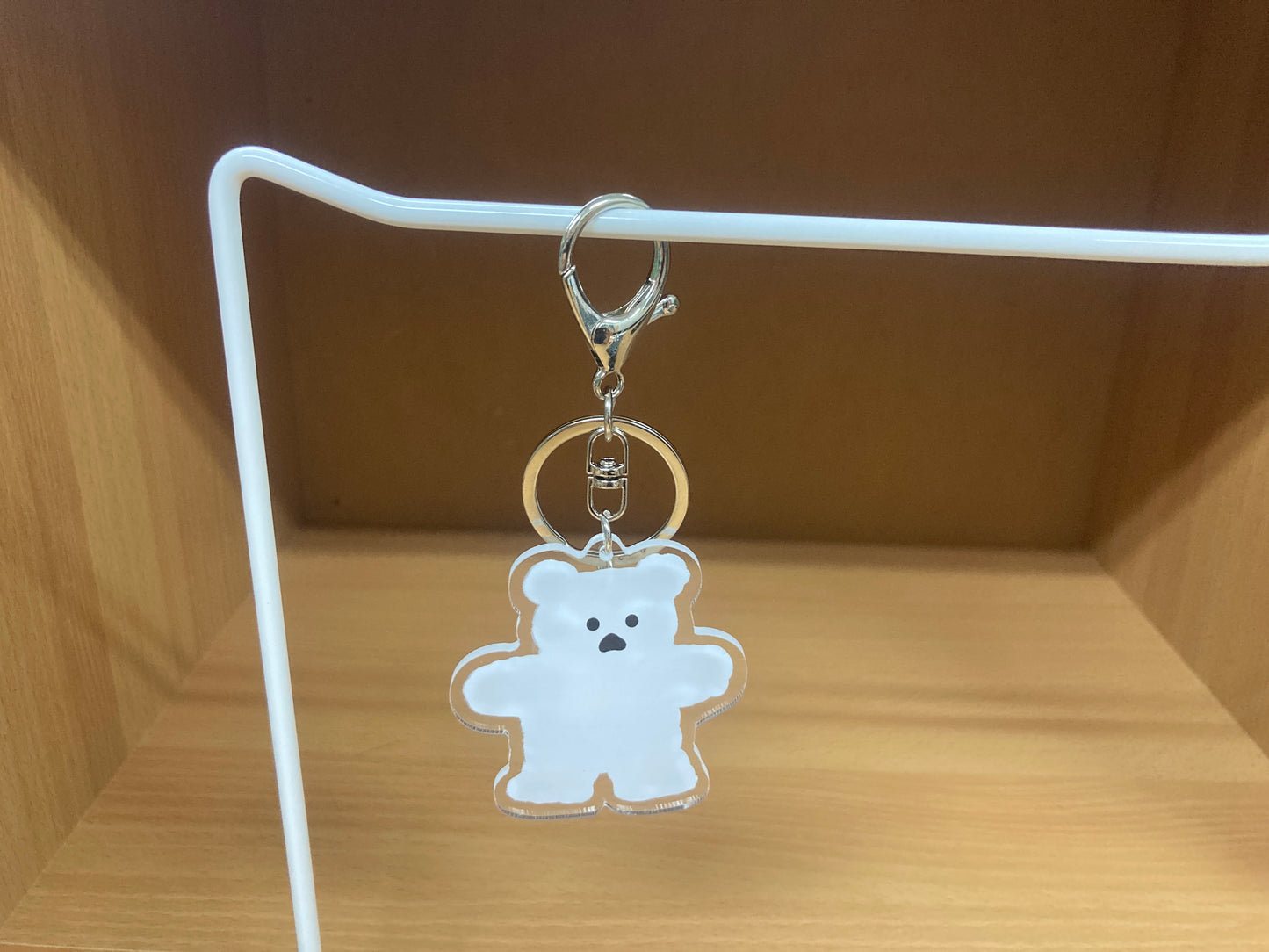 Tiny Treasures Seoul - White Bear Acrylic Keychain 4