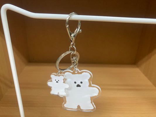 Tiny Treasures Seoul - White Bear Acrylic Keychain 5