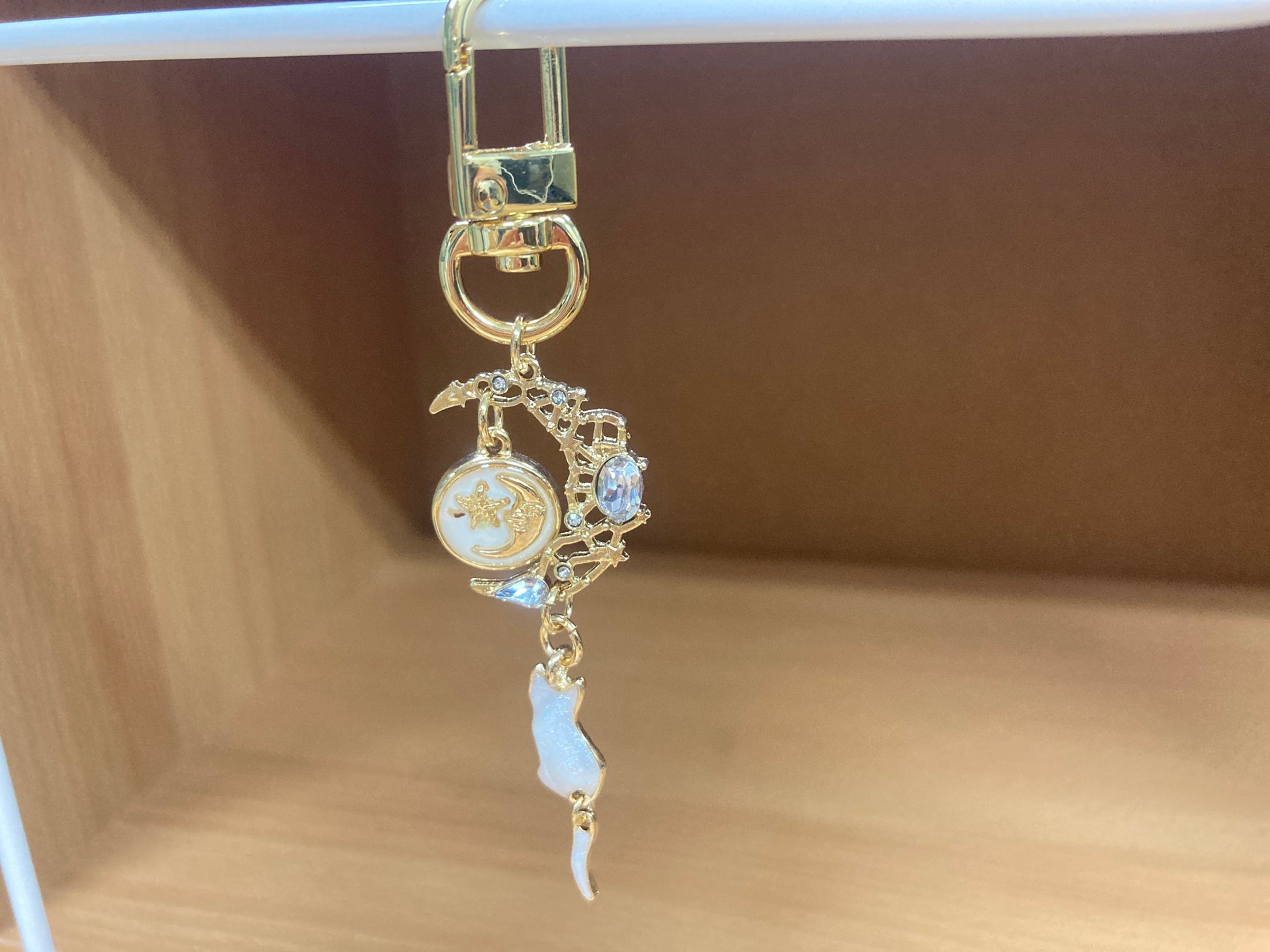 Tiny Treasures Seoul - White Cat Moon Bag Charm 5