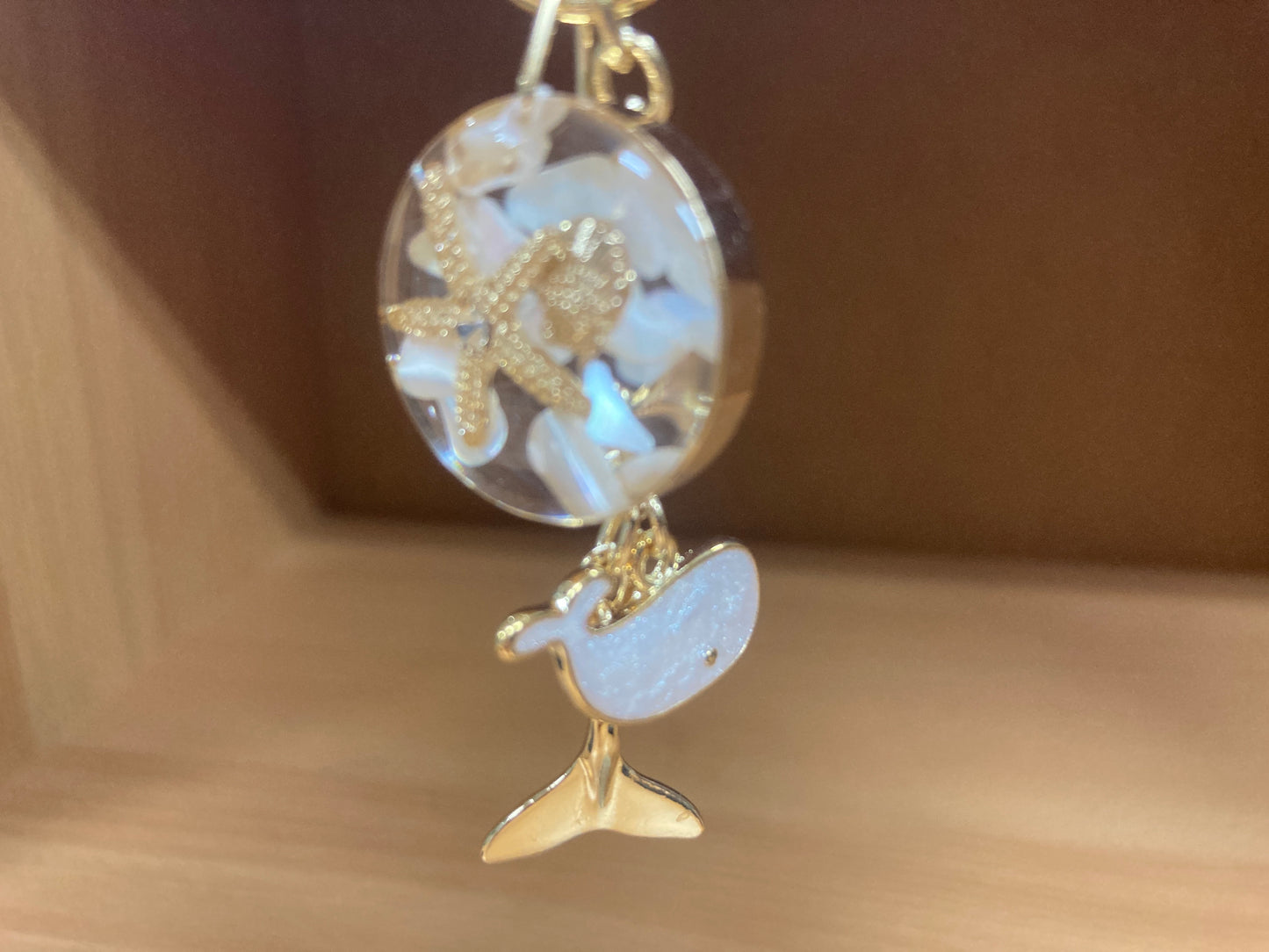Tiny Treasures Seoul - White Whale Ocean Bag Charm Detail View