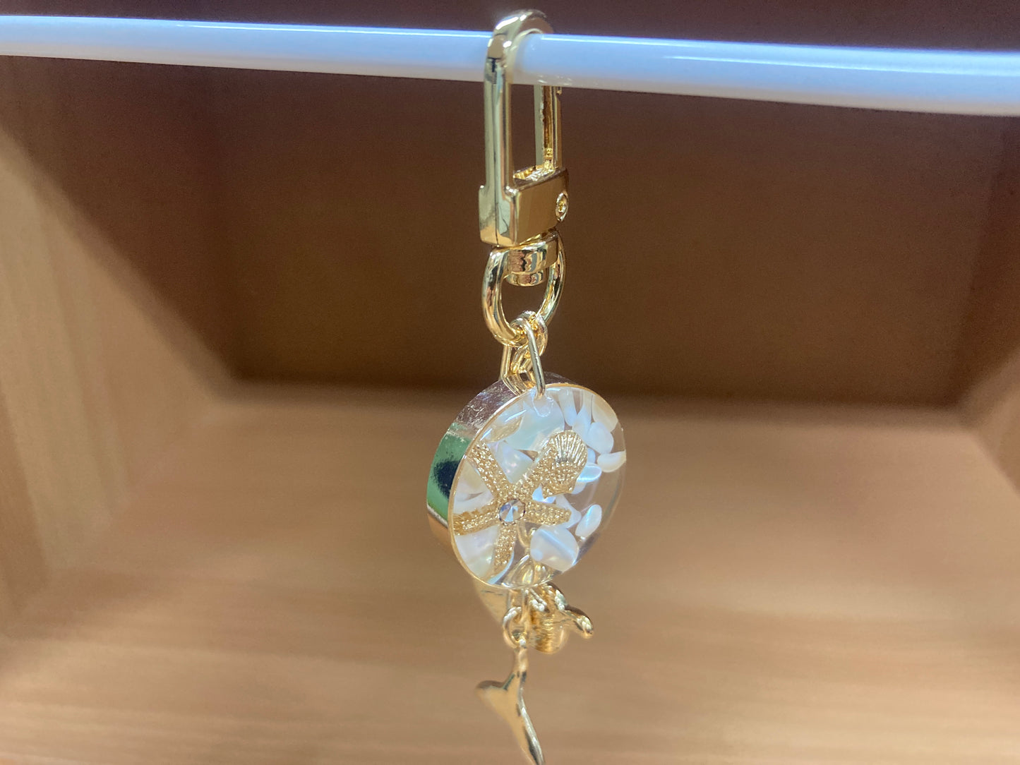 Tiny Treasures Seoul - White Whale Ocean Bag Charm Back View